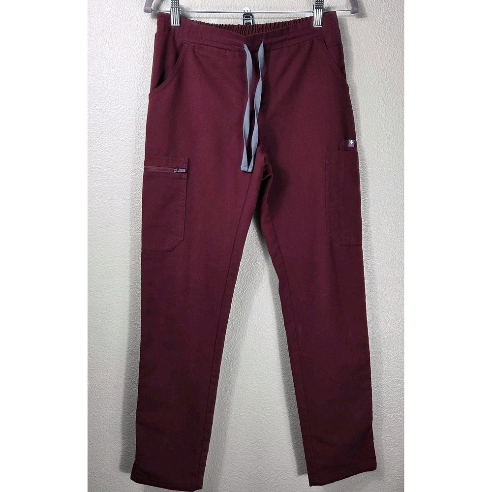 FIGS Technical Collection Burgundy Scrub Pants XS Cargo‎ Medical Nursing Stretch